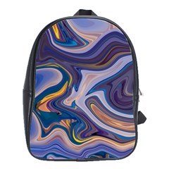 Liquid Marble Background School Bag (large) by Vaneshart