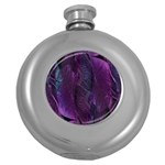 Abstract Form Pattern Texture Round Hip Flask (5 oz) Front