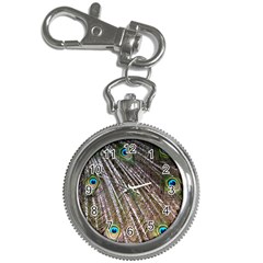 Peacock Feathers Pattern Colorful Key Chain Watches by Vaneshart