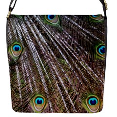 Peacock Feathers Pattern Colorful Flap Closure Messenger Bag (s) by Vaneshart