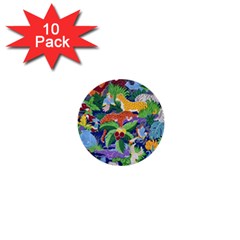 Animated Safari Animals Background 1  Mini Buttons (10 pack) 