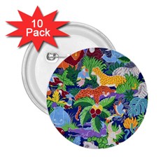 Animated Safari Animals Background 2.25  Buttons (10 pack) 