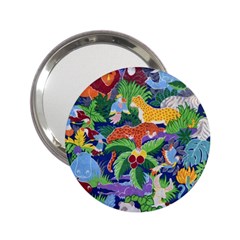 Animated Safari Animals Background 2.25  Handbag Mirrors