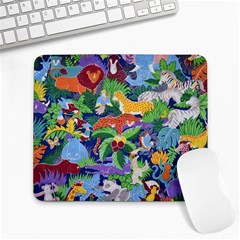 Animated Safari Animals Background Large Mousepads