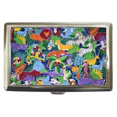 Animated Safari Animals Background Cigarette Money Case