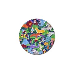 Animated Safari Animals Background Golf Ball Marker (10 pack)