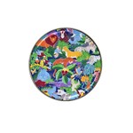 Animated Safari Animals Background Hat Clip Ball Marker (4 pack) Front