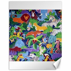 Animated Safari Animals Background Canvas 12  X 16  by Vaneshart