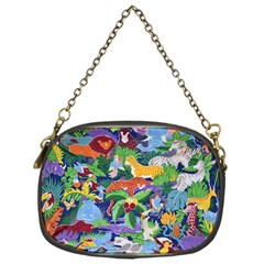 Animated Safari Animals Background Chain Purse (One Side)