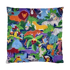 Animated Safari Animals Background Standard Cushion Case (One Side)