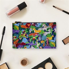 Animated Safari Animals Background Cosmetic Bag (Small)