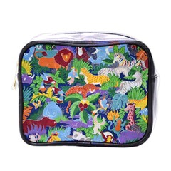 Animated Safari Animals Background Mini Toiletries Bag (one Side) by Vaneshart