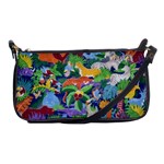 Animated Safari Animals Background Shoulder Clutch Bag Front