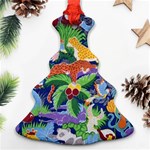 Animated Safari Animals Background Ornament (Christmas Tree)  Front