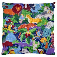 Animated Safari Animals Background Large Cushion Case (One Side)