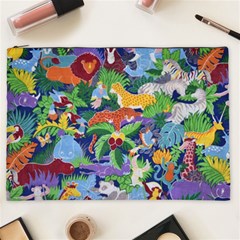 Animated Safari Animals Background Cosmetic Bag (XXL)