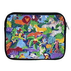 Animated Safari Animals Background Apple Ipad 2/3/4 Zipper Cases