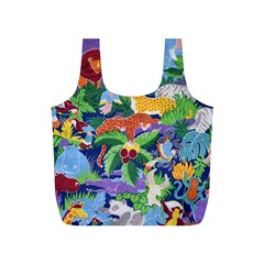 Animated Safari Animals Background Full Print Recycle Bag (S)