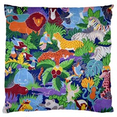 Animated Safari Animals Background Standard Flano Cushion Case (One Side)