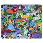 Animated Safari Animals Background Double Sided Flano Blanket (Small)  50 x40  Blanket Front