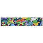 Animated Safari Animals Background Small Flano Scarf Front