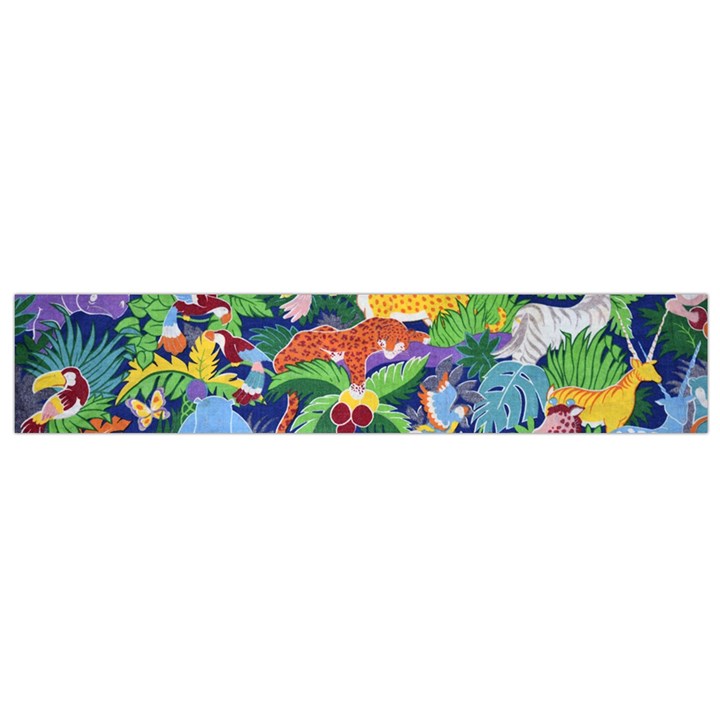 Animated Safari Animals Background Small Flano Scarf