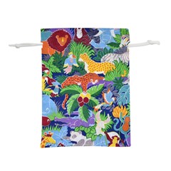 Animated Safari Animals Background Lightweight Drawstring Pouch (l) by Vaneshart