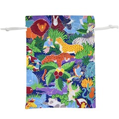 Animated Safari Animals Background  Lightweight Drawstring Pouch (XL)