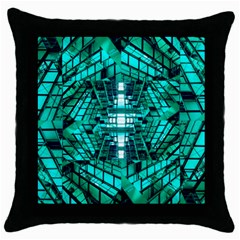 Texture Building Structure Pattern Throw Pillow Case (black) by Vaneshart