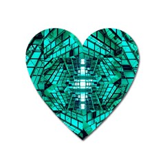 Texture Building Structure Pattern Heart Magnet by Vaneshart