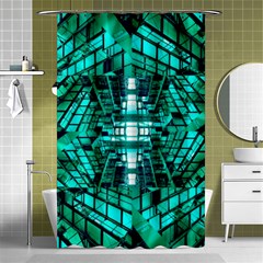 Texture Building Structure Pattern Shower Curtain 48  X 72  (small)  by Vaneshart