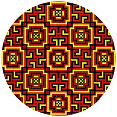 Abstract 47 Wooden Puzzle Round