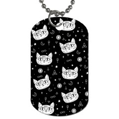 Gothic Cat Dog Tag (two Sides) by Valentinaart