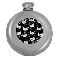 Gothic Cat Round Hip Flask (5 Oz) by Valentinaart