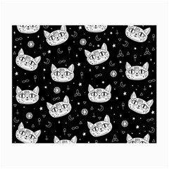 Gothic Cat Small Glasses Cloth (2 Sides) by Valentinaart