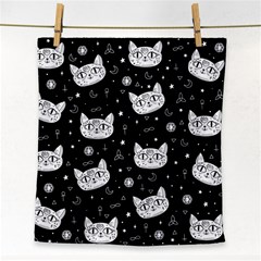 Gothic Cat Face Towel by Valentinaart