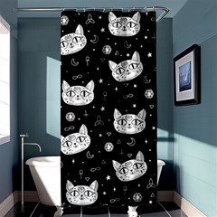 Gothic Cat Shower Curtain 36  X 72  (stall)  by Valentinaart