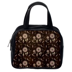 Wonderful Pattern With Dreamcatcher Classic Handbag (one Side) by FantasyWorld7