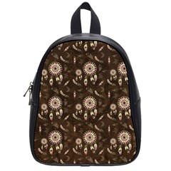 Wonderful Pattern With Dreamcatcher School Bag (small) by FantasyWorld7