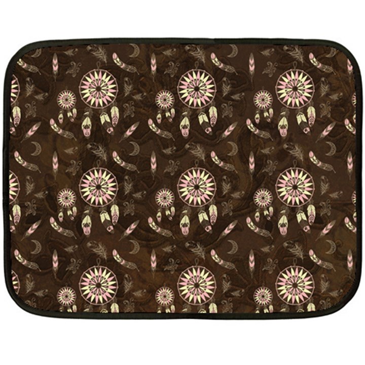 Wonderful Pattern With Dreamcatcher Double Sided Fleece Blanket (Mini) 