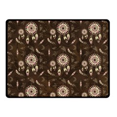 Wonderful Pattern With Dreamcatcher Fleece Blanket (small) by FantasyWorld7