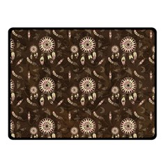 Wonderful Pattern With Dreamcatcher Double Sided Fleece Blanket (small)  by FantasyWorld7