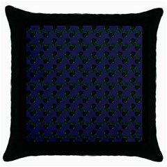 Black Rose Blue Throw Pillow Case (black) by snowwhitegirl