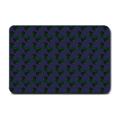 Black Rose Blue Small Doormat  by snowwhitegirl