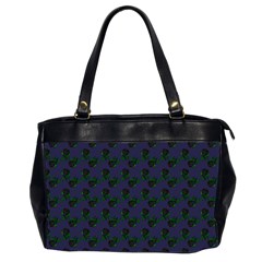 Black Rose Blue Oversize Office Handbag (2 Sides) by snowwhitegirl