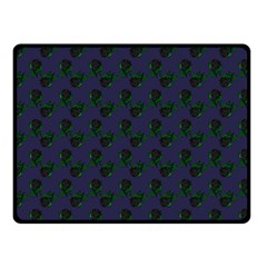 Black Rose Blue Fleece Blanket (small) by snowwhitegirl