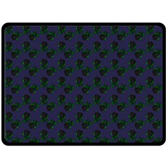 Black Rose Blue Double Sided Fleece Blanket (large)  by snowwhitegirl