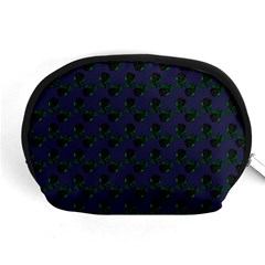 Black Rose Blue Accessory Pouch (medium) by snowwhitegirl