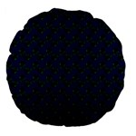 Black Rose Blue Large 18  Premium Flano Round Cushions Front