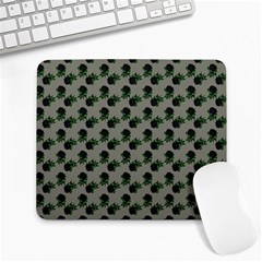 Black Rose Grey Large Mousepads by snowwhitegirl